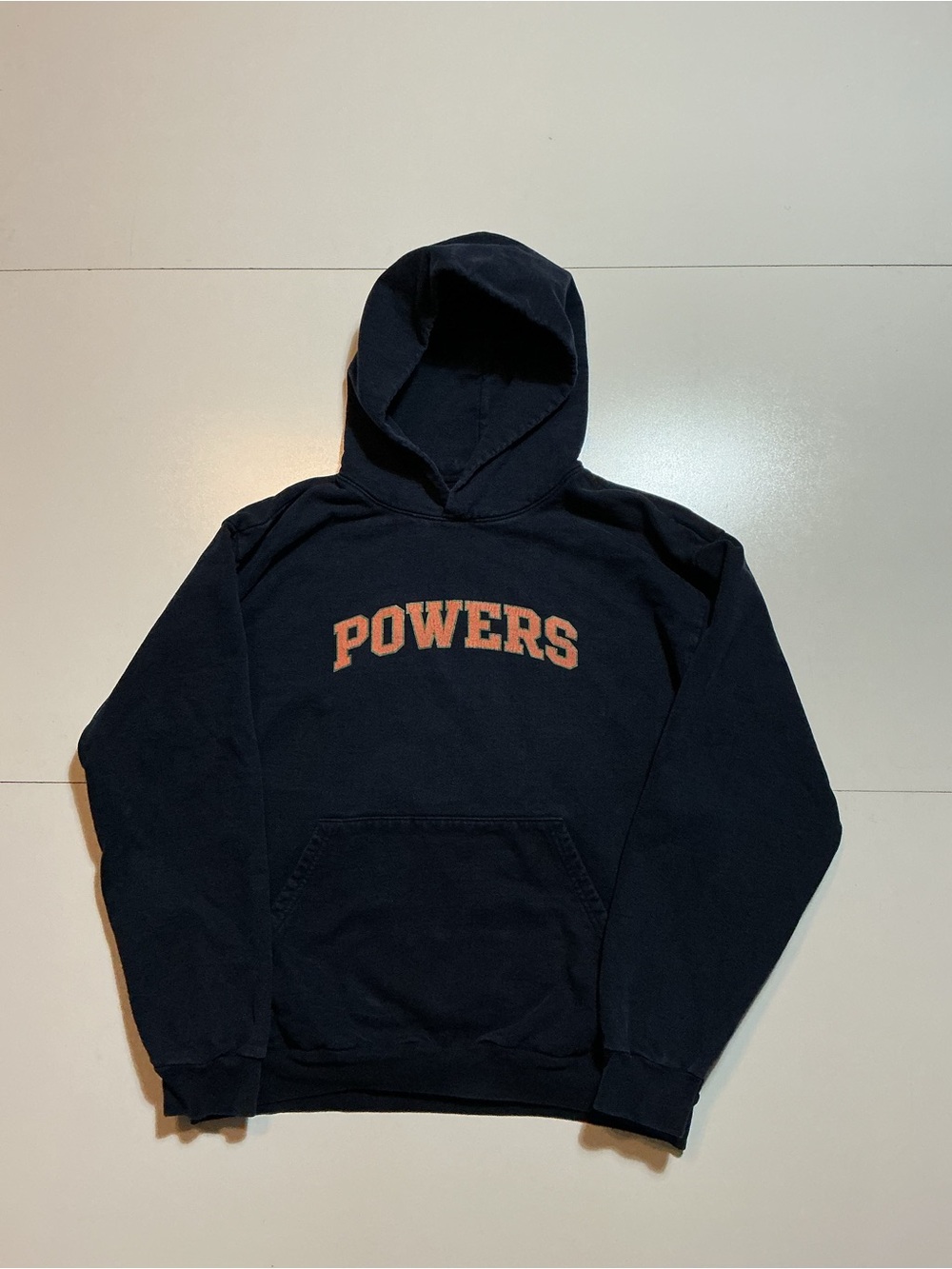 Powers Supply Eric Elms Spellout Heavyweight Fleece Blue Pullover Hoodie